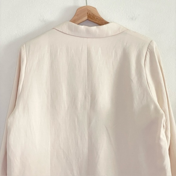 Cami NYC Owen Blazer Silk Linen Notch Lapel Button Front Jacket Ceramic Ivory XL - Picture 8 of 16